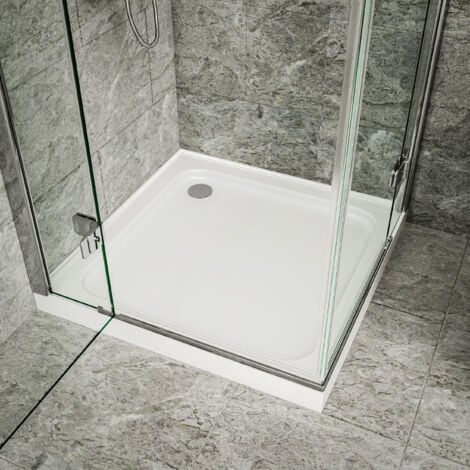 Merlyn Ionic Touchstone Square Shower Tray, 760mm x 760mm, 4 Upstand