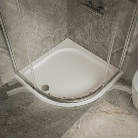 Merlyn Ionic Touchstone Quadrant Shower Tray, 900mm x 900mm, White