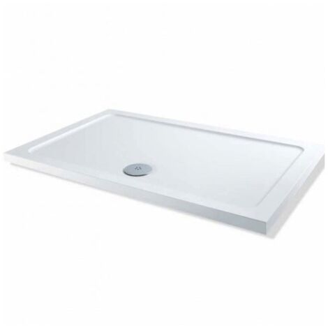 MX Elements Rectangular Shower Tray with Waste 900mm x 800mm Flat Top