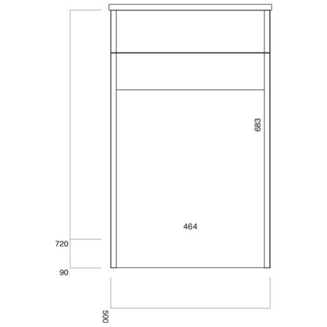 Orbit Supreme Back to Wall WC Toilet Unit 500mm Wide - Gloss White