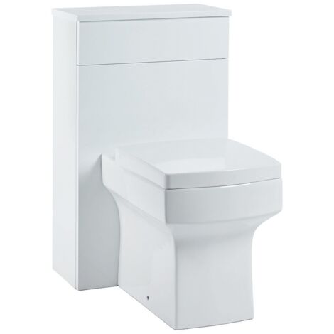 Orbit Supreme Back to Wall WC Toilet Unit 500mm Wide - Gloss White