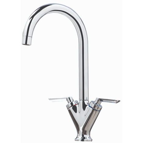 Orbit Olicana Kitchen Sink Mixer Tap Dual Handle - Chrome (1/4)