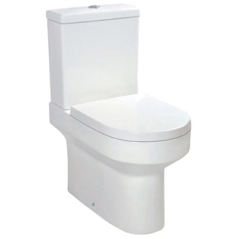 Orbit Omni Comfort Height Close Coupled Toilet with Push Button Cistern - Wrapover Soft Close Seat (1/4)