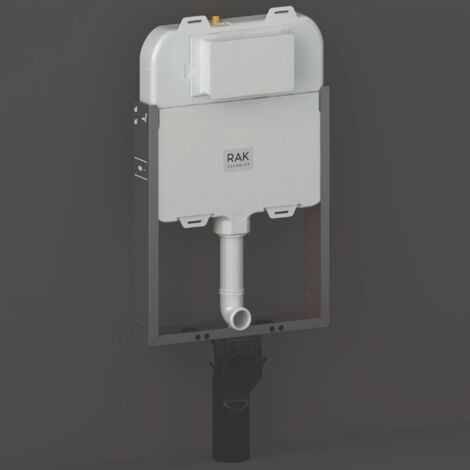 RAK Ecofix Slimline Hidden Cistern 80mm with Metal Frame for Wall Hung WC Unit - Alpine White
