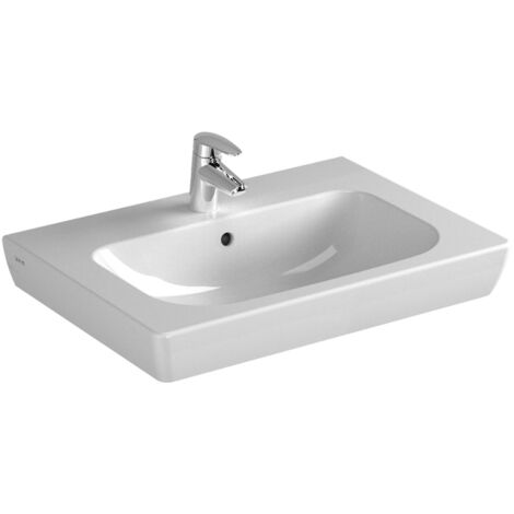 Vitra S20 Vanity Basin 650mm Wide 1 Tap Hole