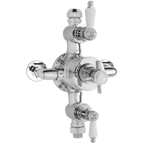 Nuie Edwardian Chrome Triple Exposed Shower Valve - A3057E (1/3)