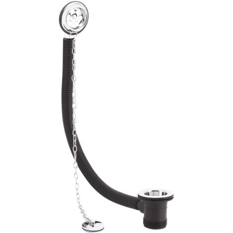 Bayswater Traditional Bath Waste and Overflow with Plug and Chain Chrome - Slotted (1/2)