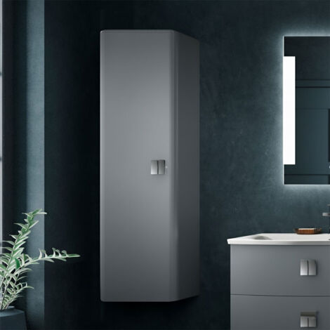Hudson Reed Sarenna 1-Door Tall Storage Unit 352mm Wide - Dove Grey