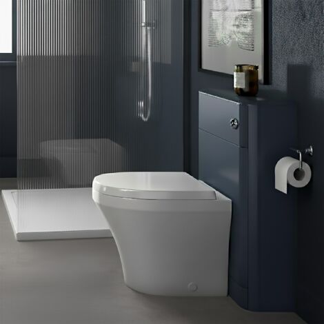 Hudson Reed Sarenna Back to Wall WC Toilet Unit 552mm Wide - Mineral Blue