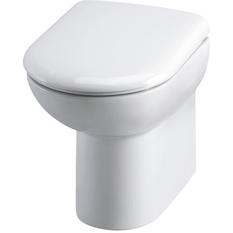 Hudson Reed Comfort Height Back To Wall Toilet Pan - Soft Close Seat