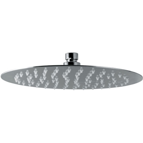 Vema Tiber Round Shower Head 250mm Diameter - Stainless Steel (1/2)