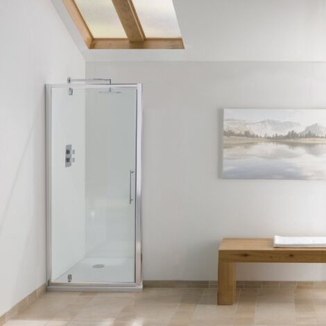 Signature Contract Pivot Shower 800mm Wide - 6mm Glass (1/2)
