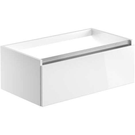 Signature Stockholm Wall Hung 1-Drawer Vanity Unit 815mm Wide - White Gloss
