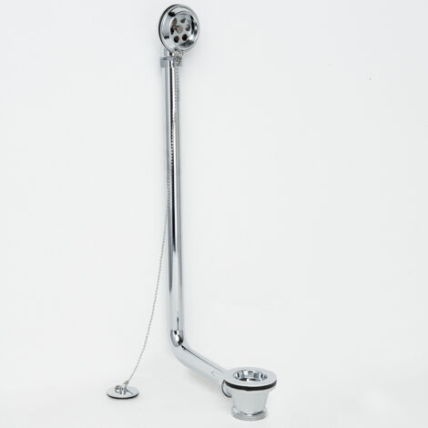 Milano Elizabeth Exposed Bath Waste and Plug and Ball Chain - Chrome
