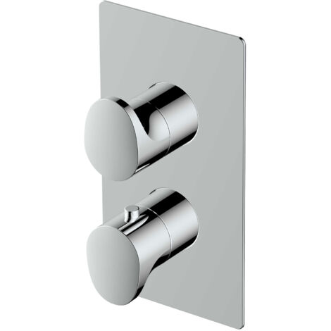 RAK Chrome Concealed 2 Handle Thermostatic Dual Control Shower Valve - RAKITA3302C (1/2)
