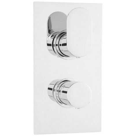 Hudson Reed Ratio Dual Concealed Shower Valve with Built-in Diverter - Chrome (1/2)