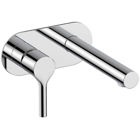 RAK Sorrento Chrome Wall Mounted Basin Mixer Tap with Back Plate - RAKSOR3007C (1/2)