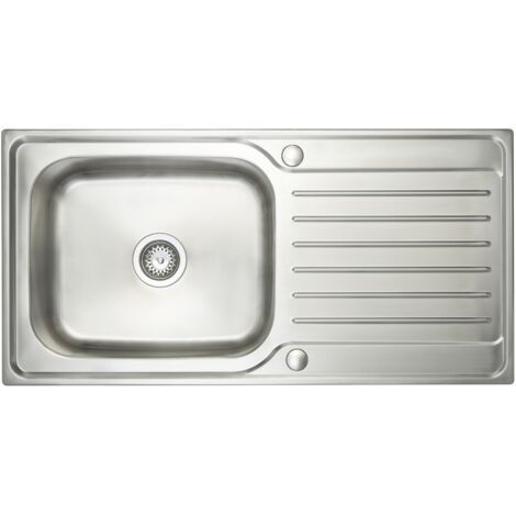 Prima Deep 1.0 Bowl Kitchen Sink with Waste Kit 1000mm L x 500mm W - Stainless Steel (1/3)