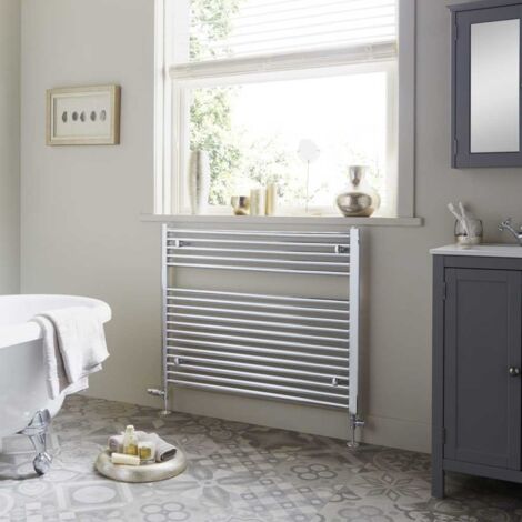 Heatwave Pisa Horizontal Straight Heated Towel Rail 800mm H x