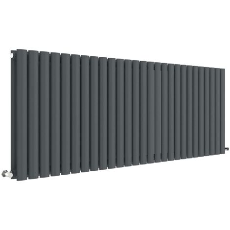 Nuie 600mm x 1572mm Anthracite Revive Double Panel Radiator - HLA42D (1/2)