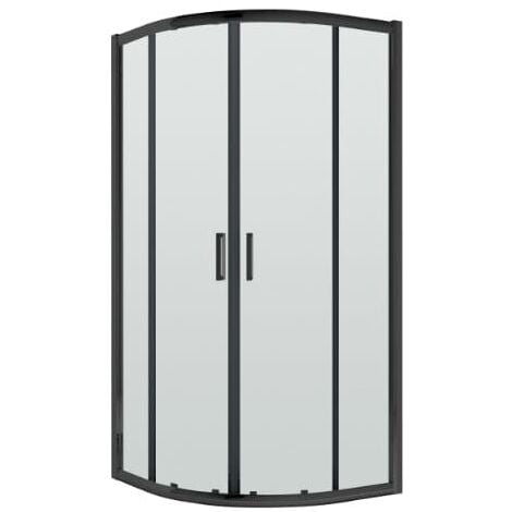 Nuie Rene Black Quadrant Shower Enclosure 900mm x 900mm - 6mm Glass