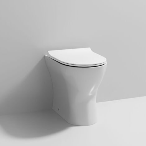 Nuie Freya Rimless Back to Wall Toilet - Soft Close Seat (1/4)