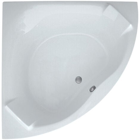 Verona Luxe Double Ended Corner Bath with Built-In Headrest 1400mm x 1400mm - 0 Tap Hole