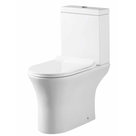 Orbit Viva Open Back Close Coupled Rimless Pan Push Button Cistern - Excluding Seat (1/3)