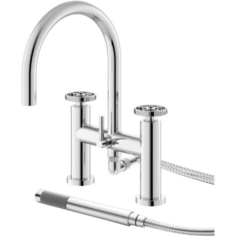 Hudson Reed Revolution Industrial Chrome Bath Shower Mixer Tap - TIW354 (1/5)