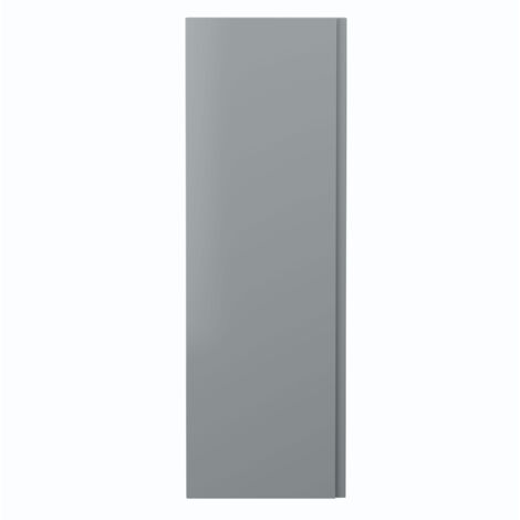 Hudson Reed Urban Wall Hung Tall Storage Unit 400mm Wide - Satin Grey (1/3)