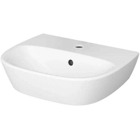 Vitra Zentrum Wall Hung Cloakroom Basin 450mm Wide - 1 Tap Hole (1/2)