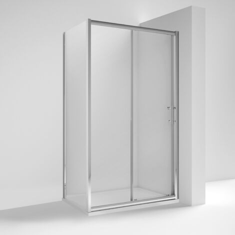 Nuie Pacific Sliding Door Rectangular Shower Enclosure 1400mm x 900mm - 6mm Glass (1/2)