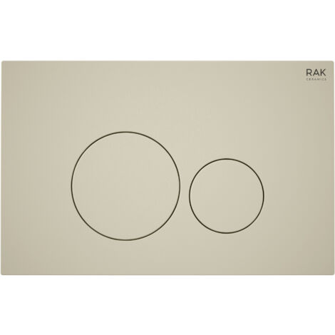 RAK Ecofix Round Dual Flush Plates - Matt Greige