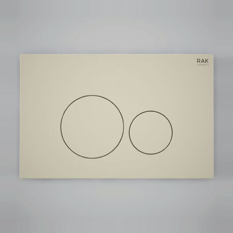 RAK Ecofix Round Dual Flush Plates - Matt Greige