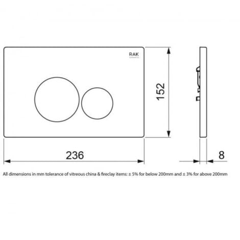 RAK Ecofix Round Dual Flush Plates - Matt Cappuccino