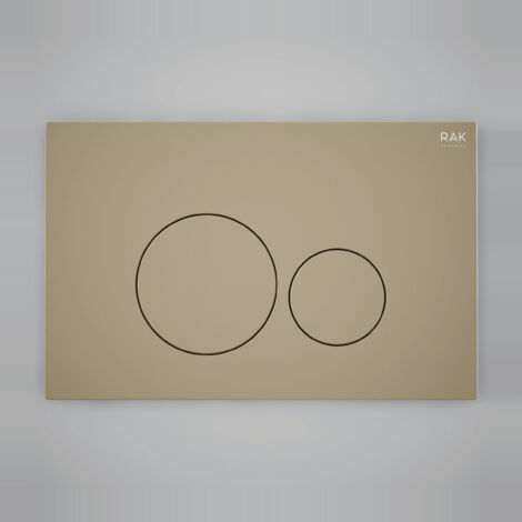RAK Ecofix Round Dual Flush Plates - Matt Cappuccino
