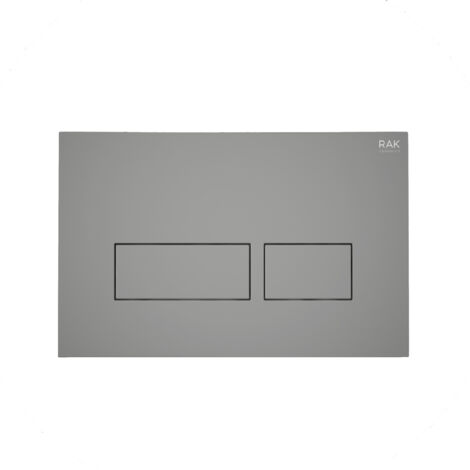 RAK Ecofix Rectangular Dual Flush Plates - Matt Grey (1/3)