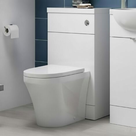 Hudson Reed Fusion WC Unit with Coloured Worktop 500mm Wide - Gloss White