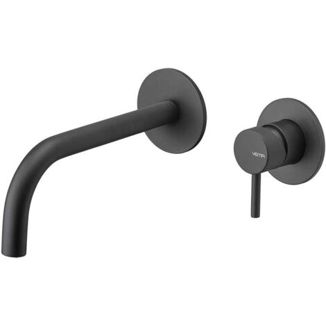 Vema Maira Basin Mixer Tap Wall Mounted - Matt Black (1/2)