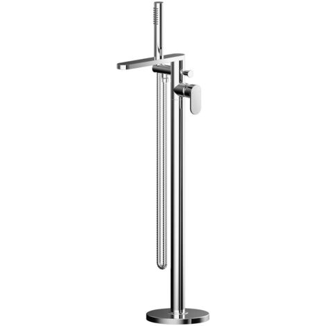 Nuie Binsey Freestanding Bath Shower Mixer Tap with Shower Kit - Chrome (1/4)