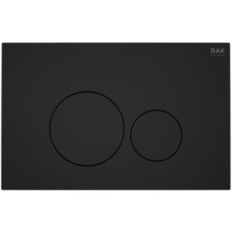 RAK Ecofix Round Dual Flush Plates - Matt Black