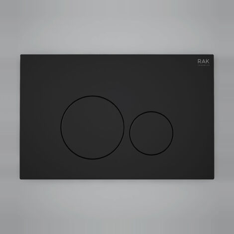 RAK Ecofix Round Dual Flush Plates - Matt Black