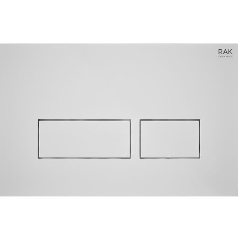 RAK Ecofix Rectangular Dual Flush Plates - Matt White (1/3)
