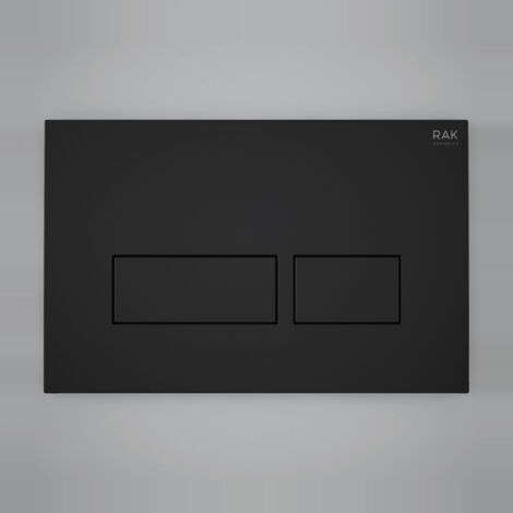 RAK Ecofix Rectangular Dual Flush Plates - Matt Black