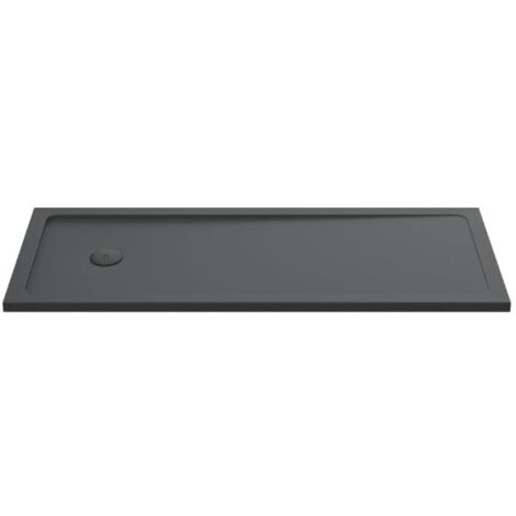 Nuie Pearlstone Grey Slate Effect Bath Replacement Rectangular Shower Tray 1700mm x 700mm