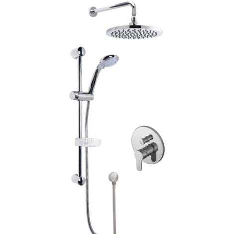 Nuie Arvan Manual Concealed Complete Mixer Shower with Diverter - Chrome (1/2)