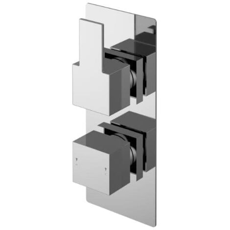Nuie Sanford Thermostatic Concealed Shower Valve Dual Handle - Chrome (1/3)