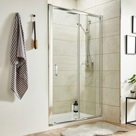 Advantage Sliding Shower Door with Handle 1500mm Wide - 6mm Glass