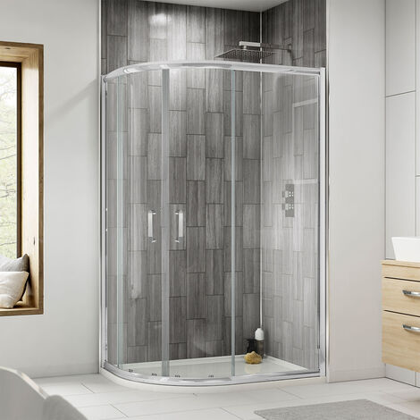 Advantage Offset Quadrant Shower Enclosure with Handles 1000mm x 900mm - 6mm Glass