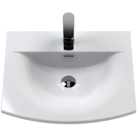 Hudson Reed Urban Floor Standing Vanity Unit with Basin 4 Satin White - 500mm Wide